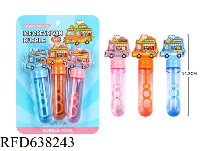 ICE CREAM TRUCK BUBBLE WAND, 3PCS/ TABLET, 35ML