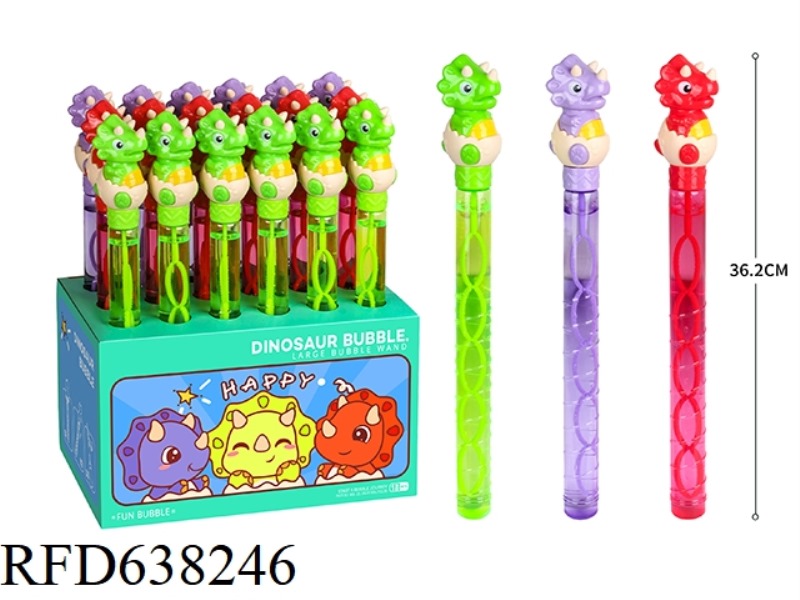 EGGSHELL TRICERATOPS, CARTOON BUBBLE WAND, 18PCS/ BOX, 120ML,
