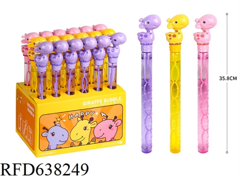 GIRAFFE, CARTOON BUBBLE WAND, 18PCS/ BOX, 120ML