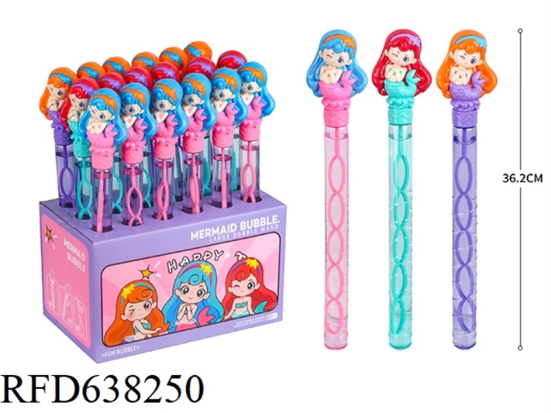 MERMAID, CARTOON BUBBLE WAND, 18PCS/ BOX, 120ML