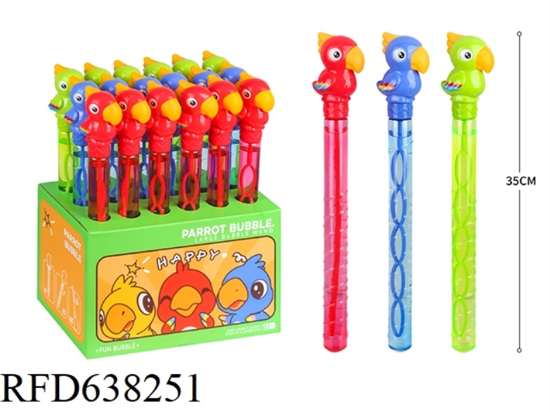 PARROT, CARTOON BUBBLE WAND, 18PCS/ BOX, 120ML