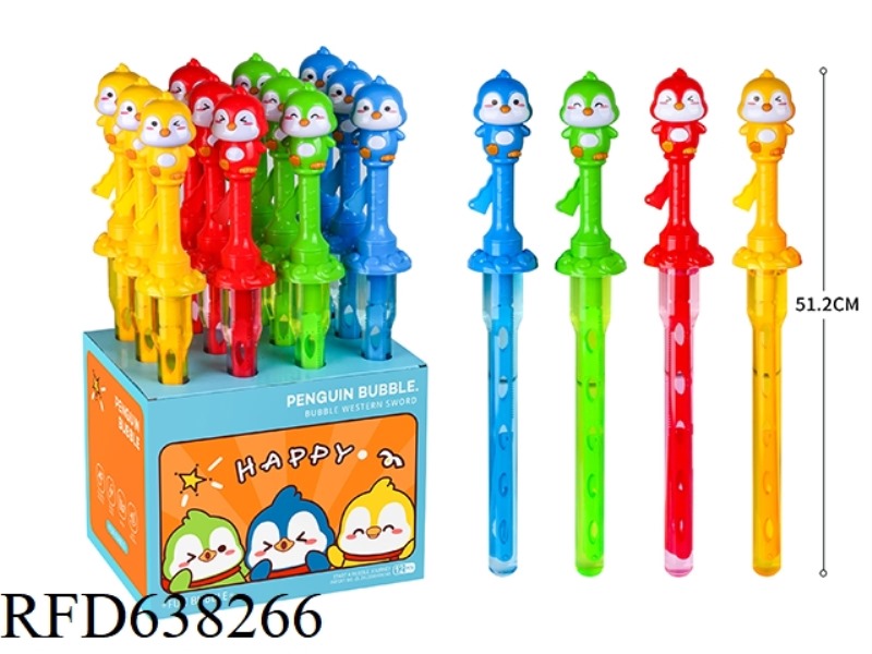 PENGUIN WESTERN SWORD BUBBLE WAND 12PCS/ BOX, 200ML
