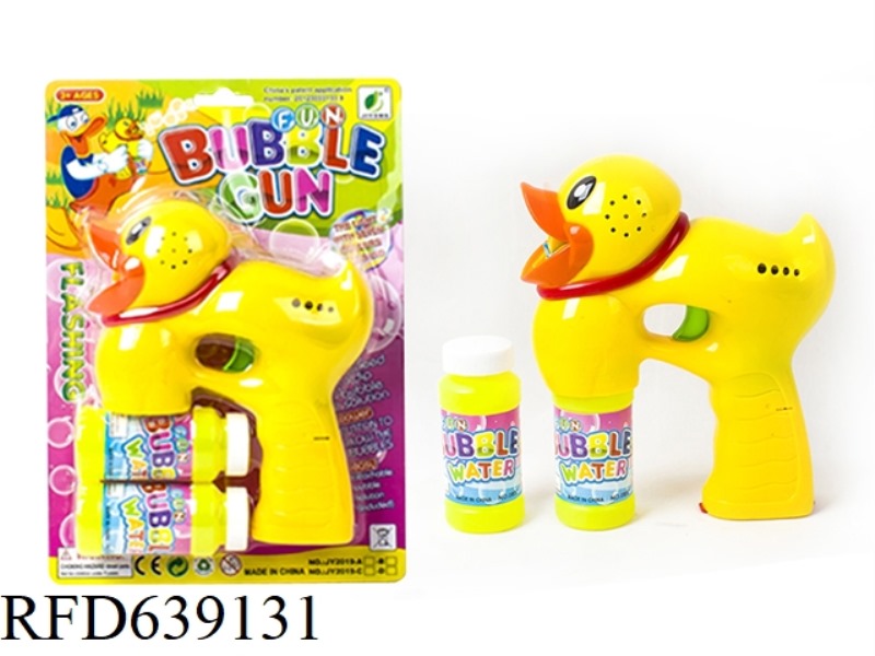 SOLID DUCK SPRAY PAINT WITH MUSIC BLUE LIGHT DOUBLE BOTTLE WATER BUBBLE GUN