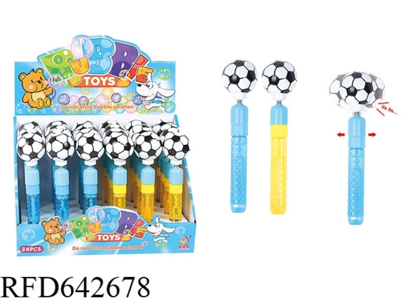 ROUND HEAD FOOTBALL RATTLE BUBBLE (SHORT)