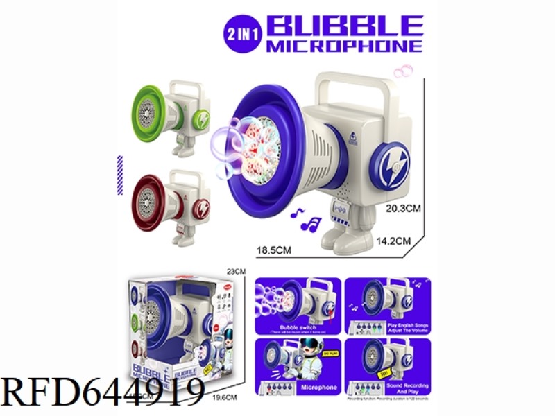 SPACE ANNOUNCER BUBBLE MACHINE