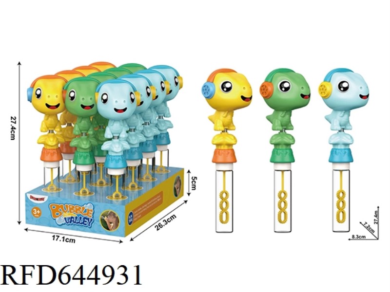 DINOSAUR WHISTLE BUBBLE STICK