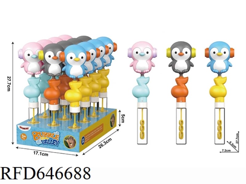 PENGUIN WHISTLING BUBBLE STICK