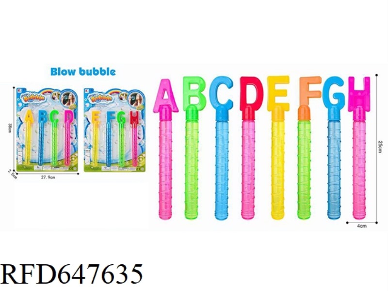 ENGLISH COLORFUL BUBBLE STICK (4PCS)