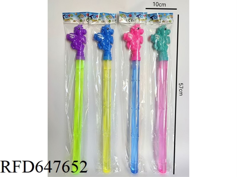 54CM WHISTLE PONY BUBBLE STICK