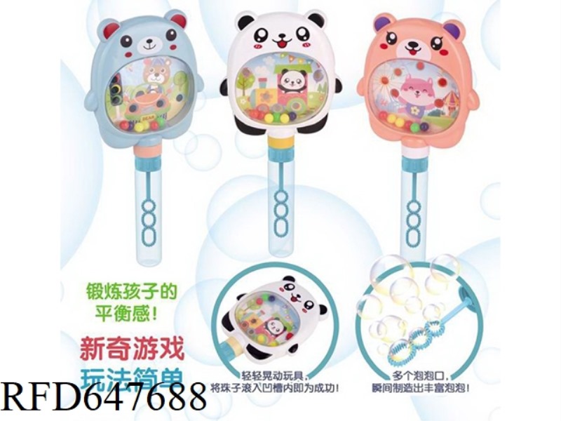 BEAR BALANCE BEAD & BUBBLE STICK 12PCS