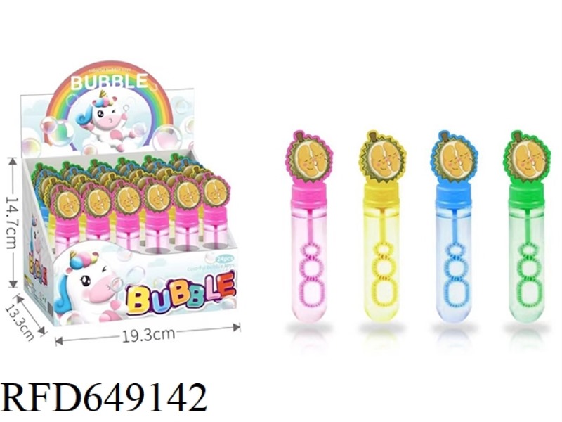 14CM CARTOON DURIAN BUBBLE STICK (24PCS)
