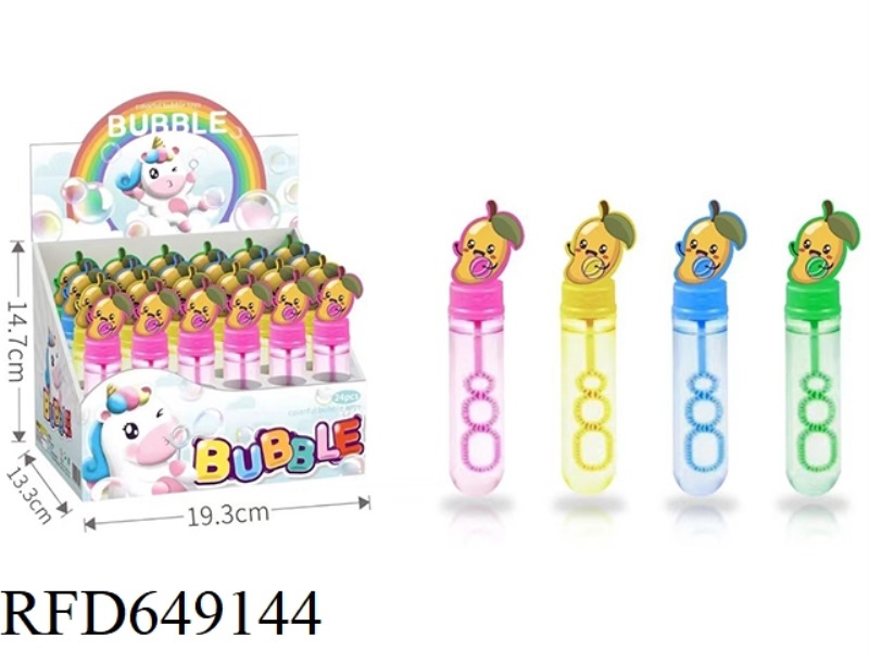 14CM CARTOON MANGO BUBBLE STICK (24PCS)