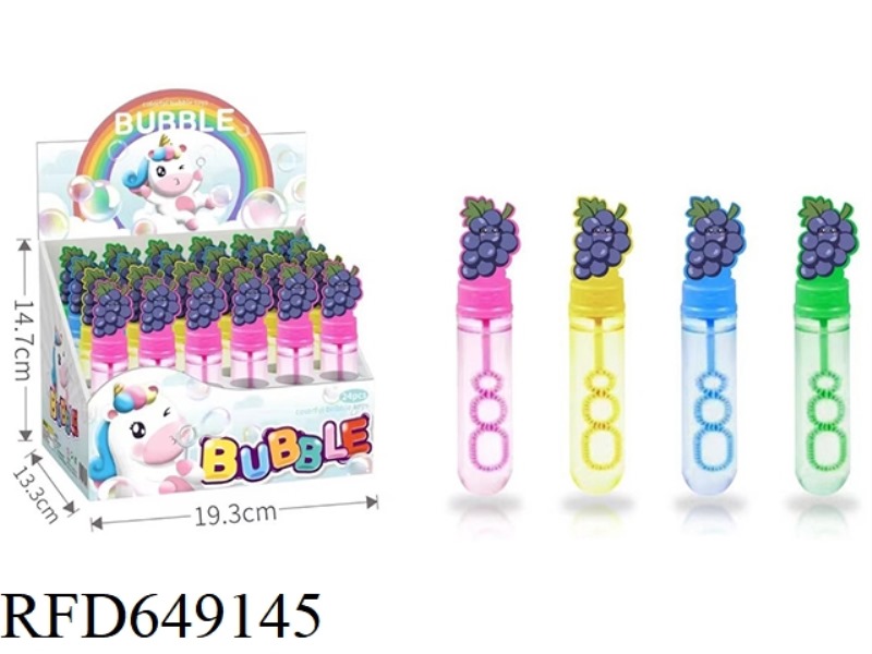 14CM CARTOON GRAPE BUBBLE STICK (24PCS)