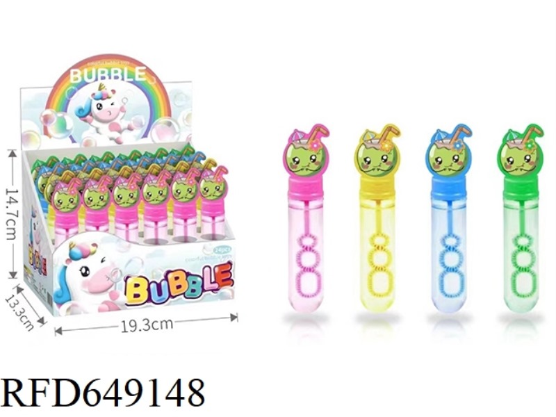 14CM CARTOON COCONUT BUBBLE STICK (24PCS)