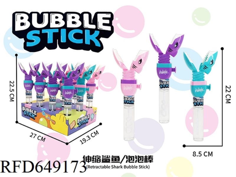 TELESCOPIC SHARK BUBBLE STICK (12PCS)