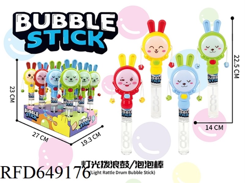 LIGHT RATTLE BUBBLE STICK (12PCS)