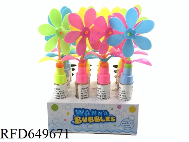 FLOWER TURN BUBBLE WAND