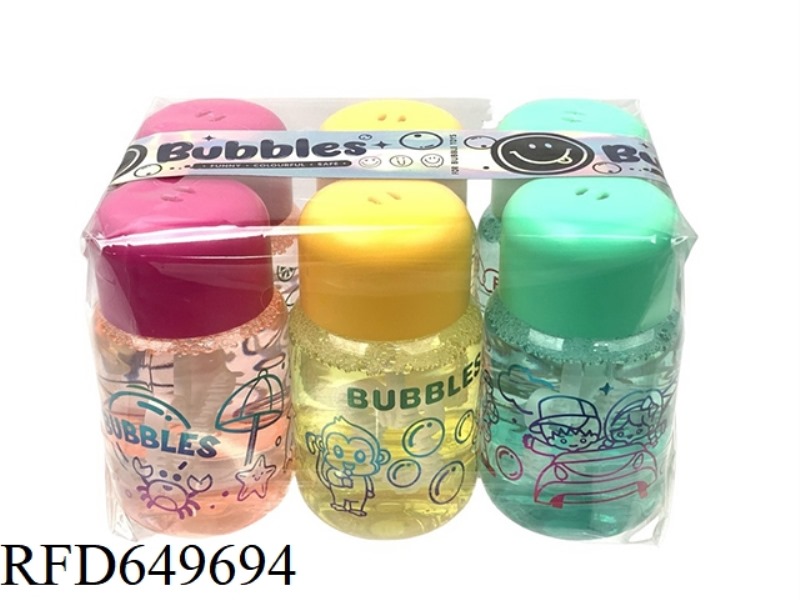 BLOW STICK BUBBLE WATER 70ML (6 BOTTLES PER PACK) 6 PATTERNS MIXED