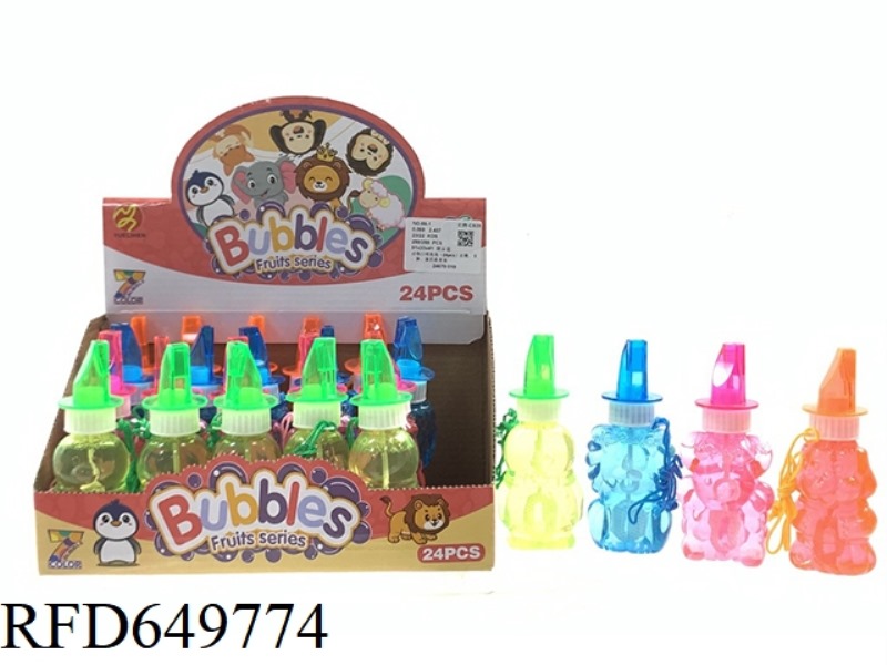 ANIMAL WHISTLE BUBBLE (24PCS)