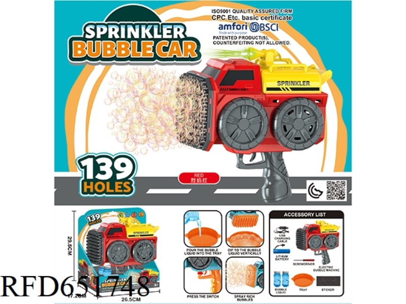 139 HOLE SPRINKLER BUBBLE MACHINE