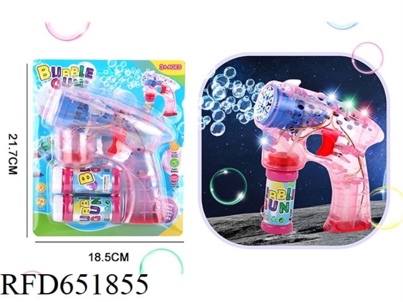 CLASSIC BUBBLE GUN TRANSPARENT RED (10 HOLES)