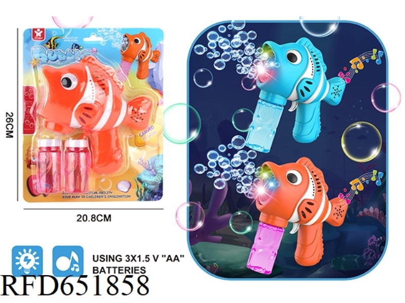 PERFORATED CLOWNFISH BUBBLE GUN (20 HOLES)