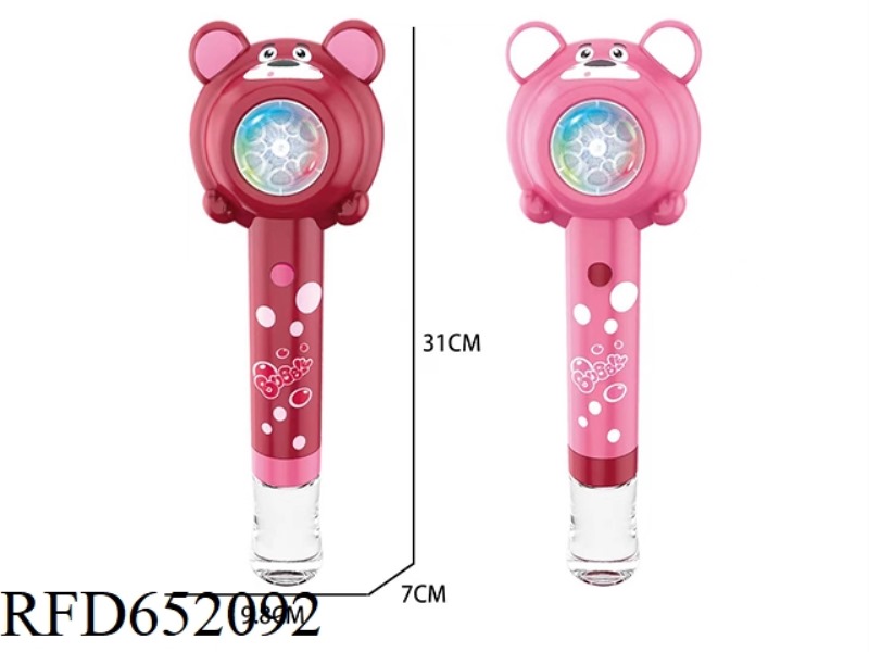 LIGHT STRAWBERRY BEAR BUBBLE BAR/STRAWBERRY BEAR ELECTRIC BUBBLE BAR/BUBBLE MACHINE (POROUS +2 LIGHT