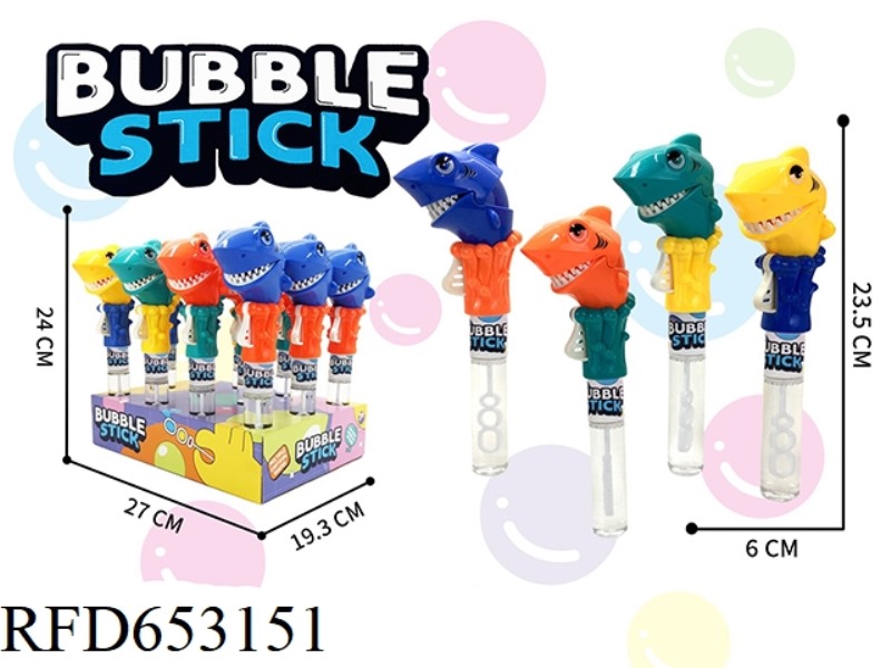 BITING SHARK/BUBBLE STICK 12PCS