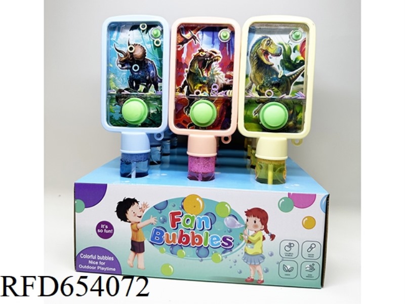 21CM DINOSAUR BUBBLE WATER MACHINE 12PCS