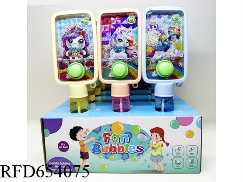 21CM UNICORN BUBBLE WATER MACHINE 12PCS