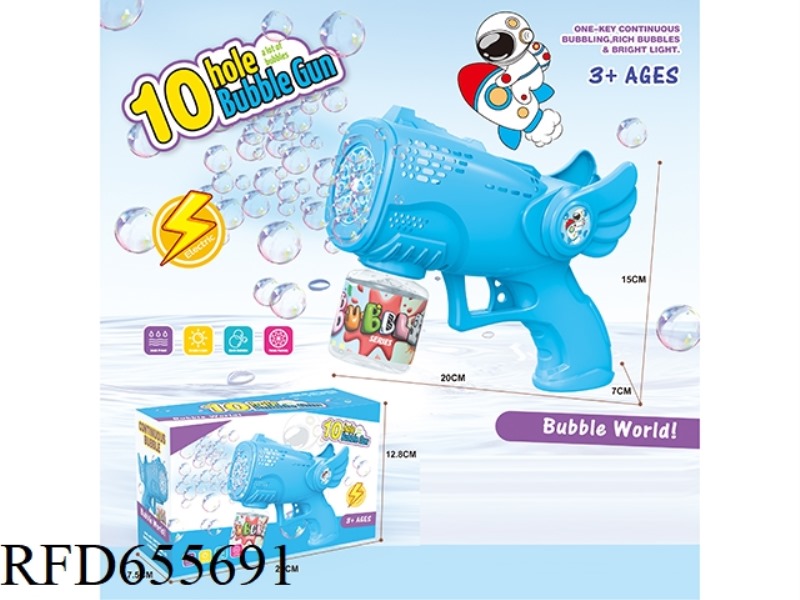 ASTRONAUT BUBBLE GUN (BLUE ANGEL WITH LIGHTS)