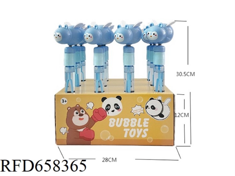 30.5 CM LONG PENGUIN WHISTLE BUBBLE STICK 12PCS