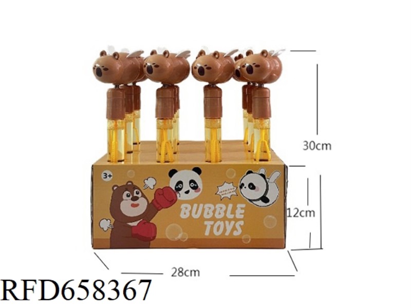 30.5 CM LONG CAPIBALA WHISTLE BUBBLE STICK 12PCS