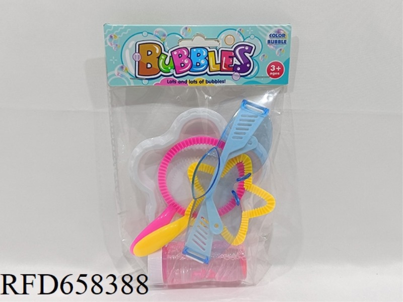 SHAPE BLOWING BUBBLES 2+TRANSPARENT GLASSES