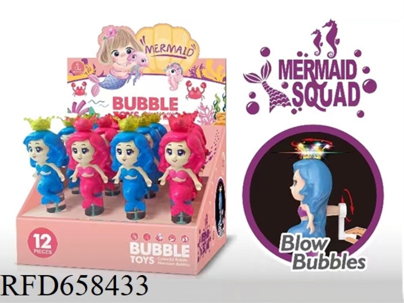 LIGHT MERMAID BUBBLE STICK (12 PCS/BOX)