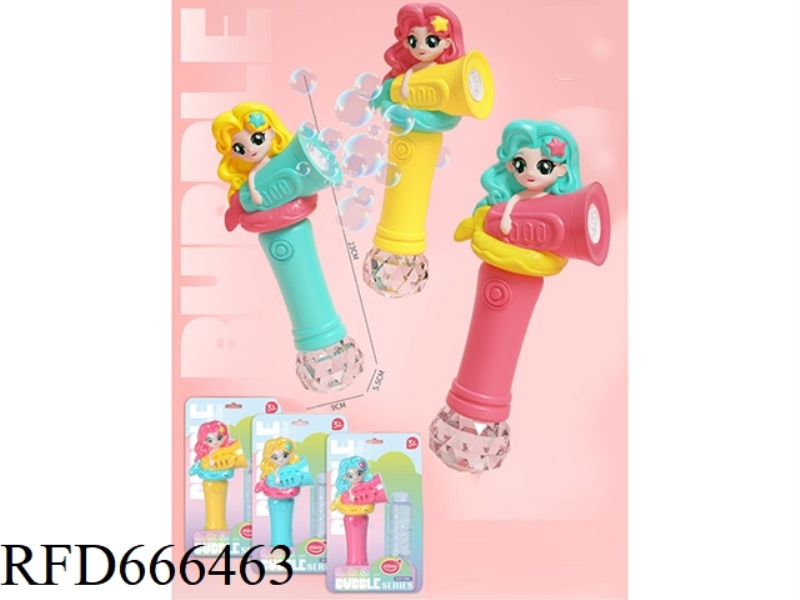 HOLD A MERMAID BUBBLE STICK