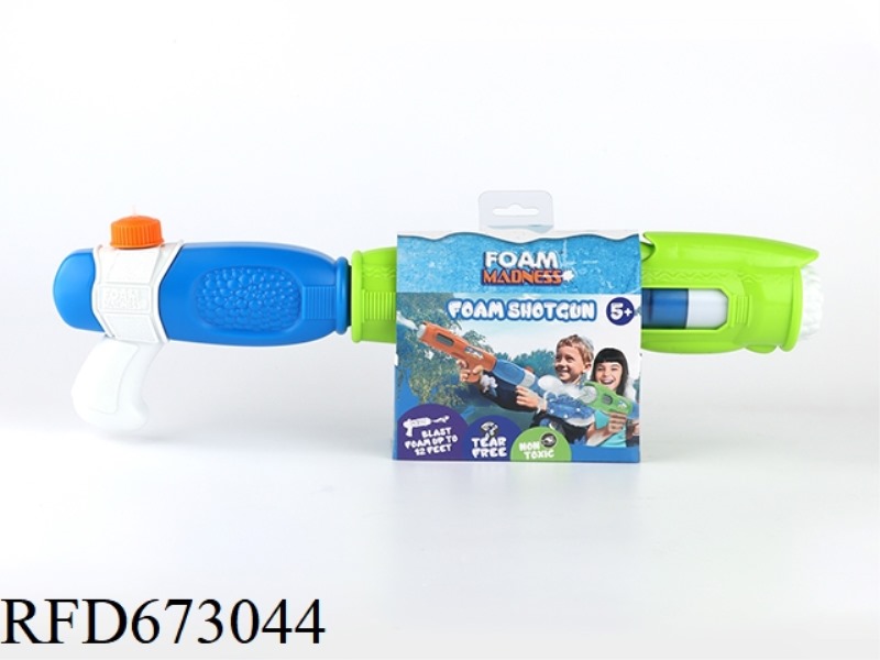 HOLD THE FOAM GUN WITH BOTH HANDS