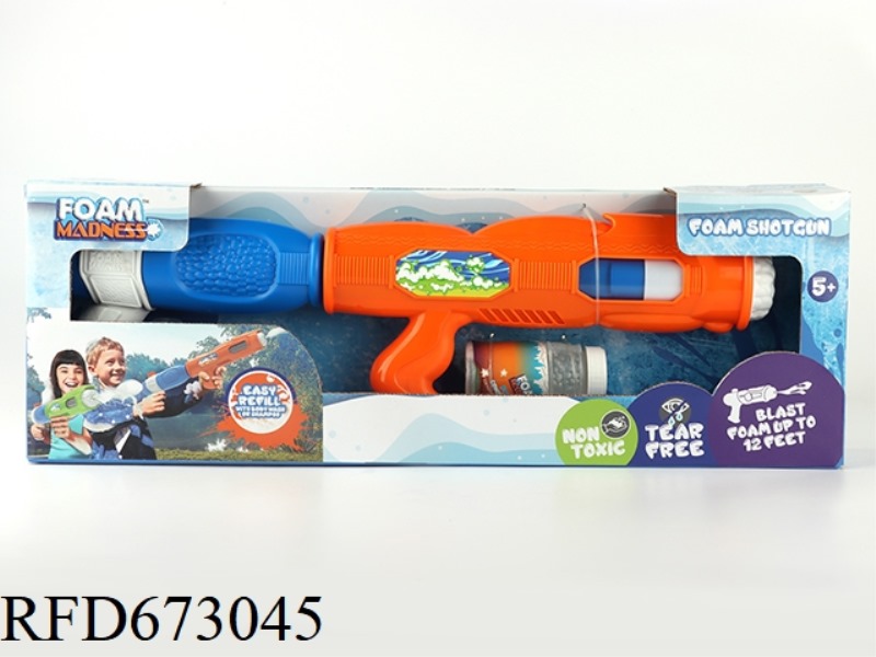 HOLD THE FOAM GUN WITH BOTH HANDS