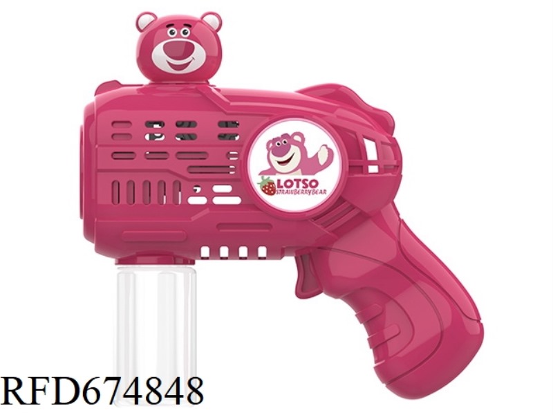 STRAWBERRY BEAR MINI ELECTRIC BUBBLE GUN