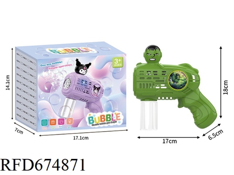 THE HULK LITTLE ELECTRIC BUBBLE GUN