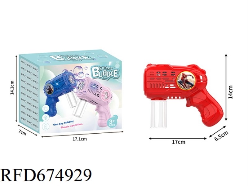 SPIDER MAN ELECTRIC BUBBLE GUN