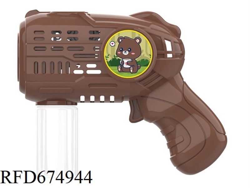 BROWN BEAR ELECTRIC BUBBLE GUN