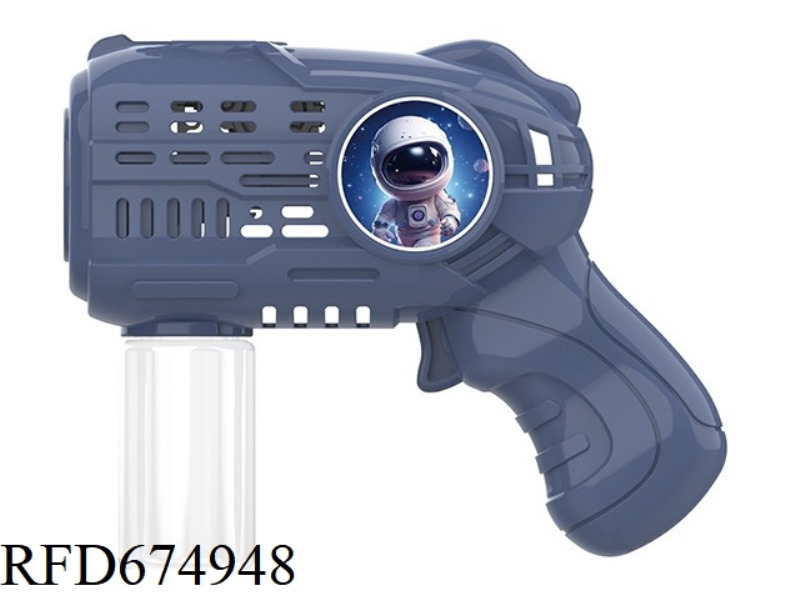 GREY BLUE ASTRONAUT SMALL ELECTRIC BUBBLE GUN