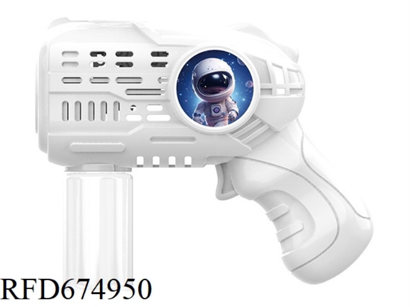 WHITE ASTRONAUT SMALL ELECTRIC BUBBLE GUN