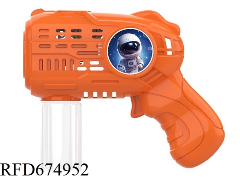 ORANGE ASTRONAUT SMALL ELECTRIC BUBBLE GUN