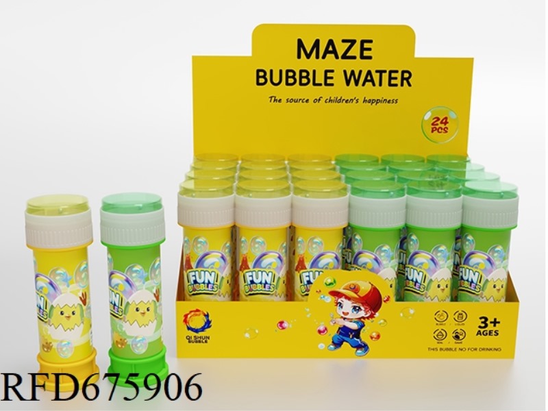24 ZHUANG CHICKS LABELED MAZE BUBBLE WATER