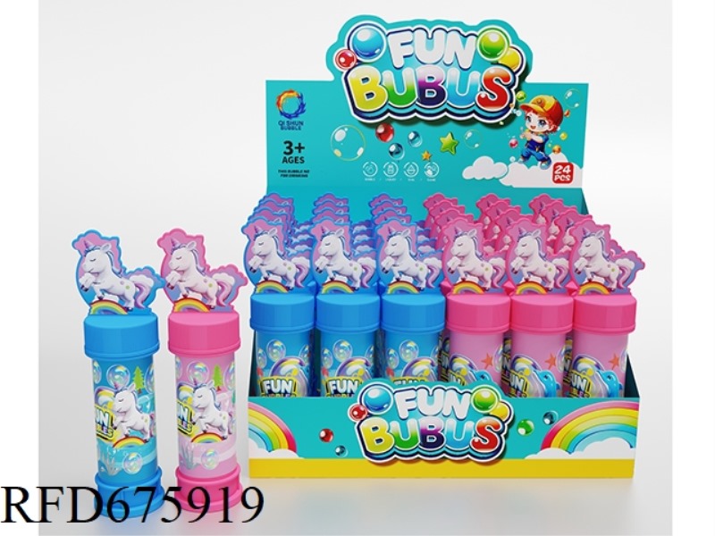 24 ZHUANG CARTOON UNICORN BUBBLE WATER