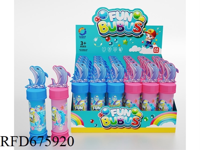 24 ZHUANG CARTOON DOLPHINS BUBBLE WATER