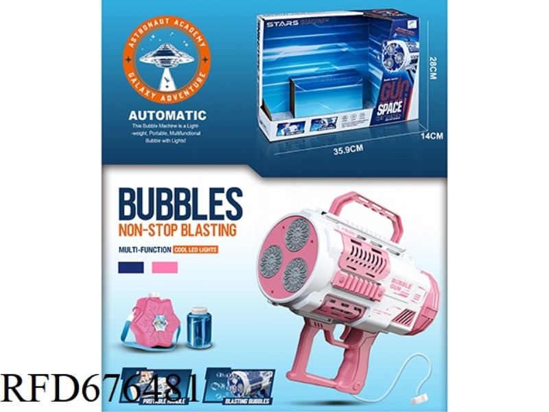 ELECTRIC THREE-CYLINDER BUBBLE MACHINE WITH BACKPACK
