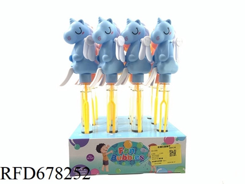 UNICORN BUBBLE FANS 12 PIECES